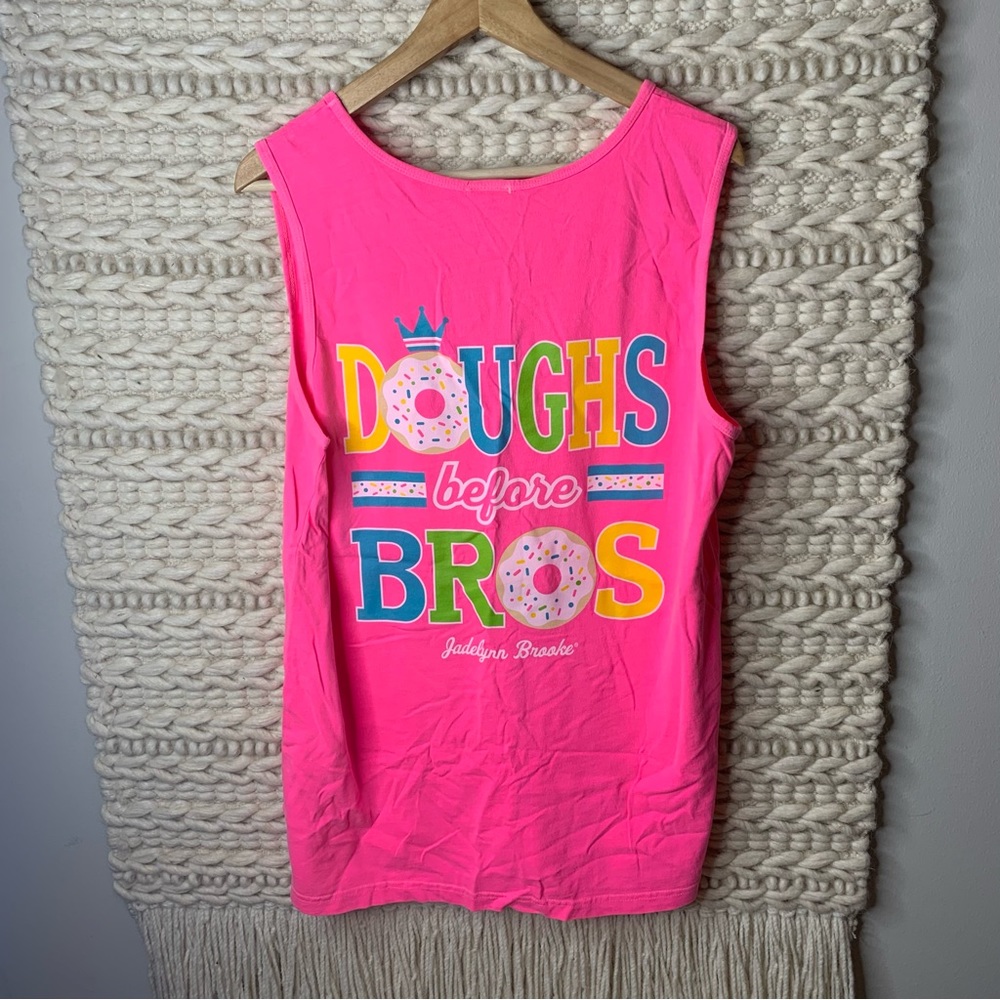 Jadelynn Brooke Doughs Before Bros Hot Pink Tank Top